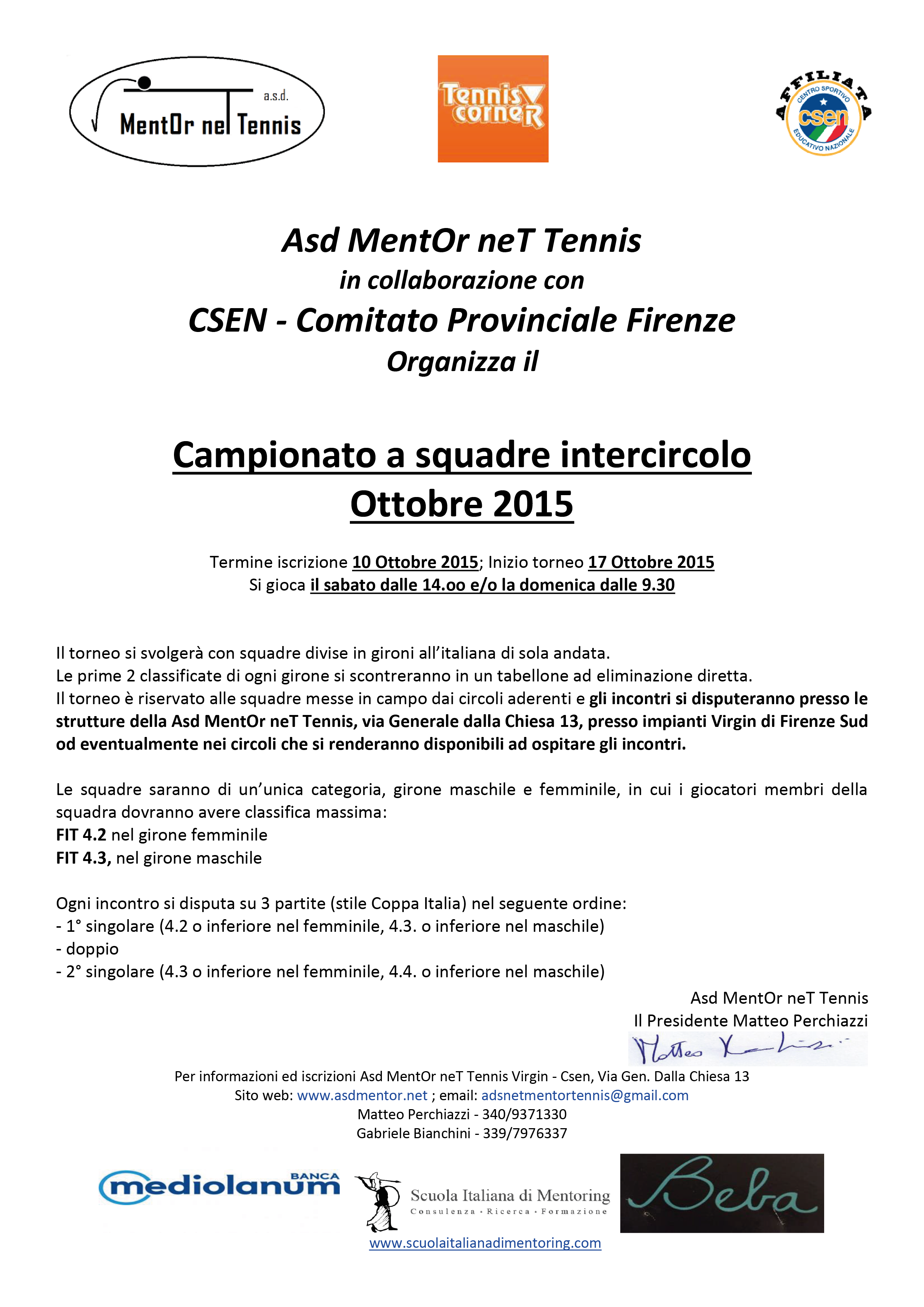 Campionato tennis a squadre Intercircolo 17 Ottobre 2015 Maschile e femminile-01