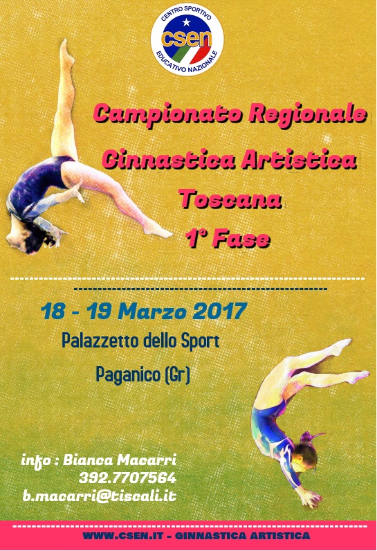 Campionato Regionale Ginnastica Artistica Toscana 1 Fase