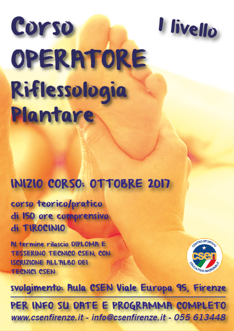 Formazione Csen Corso Di Riflessologia Plantare Ottobre 2017 Csenfirenze